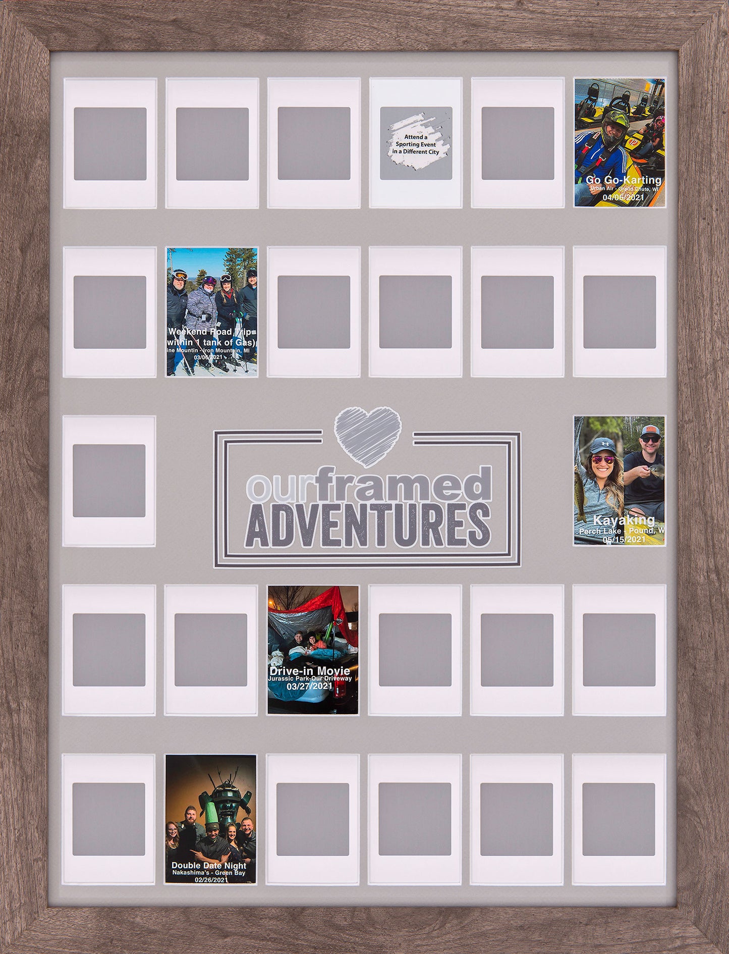 Couples Scratch Off Adventure Board - 26 Zones