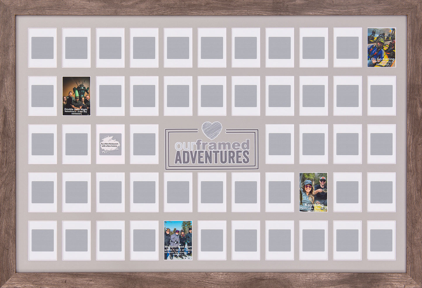 Couples Scratch Off Adventure Board - 52 Zones